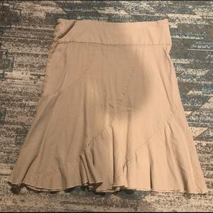 Linen/rayon flowy skirt